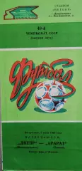 Чемпионат СССР-1986. Днепр - Арарат 8.06.1986