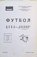 Чемпионат СССР-1986 (первая лига). ЦСКА Москва - Колос Никополь 22.09.1986