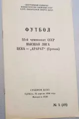 Чемпионат СССР-1990. ЦСКА Москва - Арарат 28.04.1990
