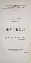 Чемпионат СССР-1989 (первая лига). ЦСКА Москва - Пахтакор