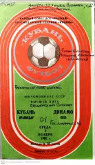 Чемпионат СССР-1982. Кубань - Динамо Киев 3.11.1982