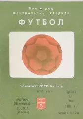 Чемпионат СССР-1986 (первая лига). Ротор Волгоград - ЦСКА Москва