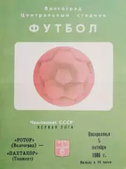Чемпионат СССР-1986 (первая лига). Ротор - Пахтакор