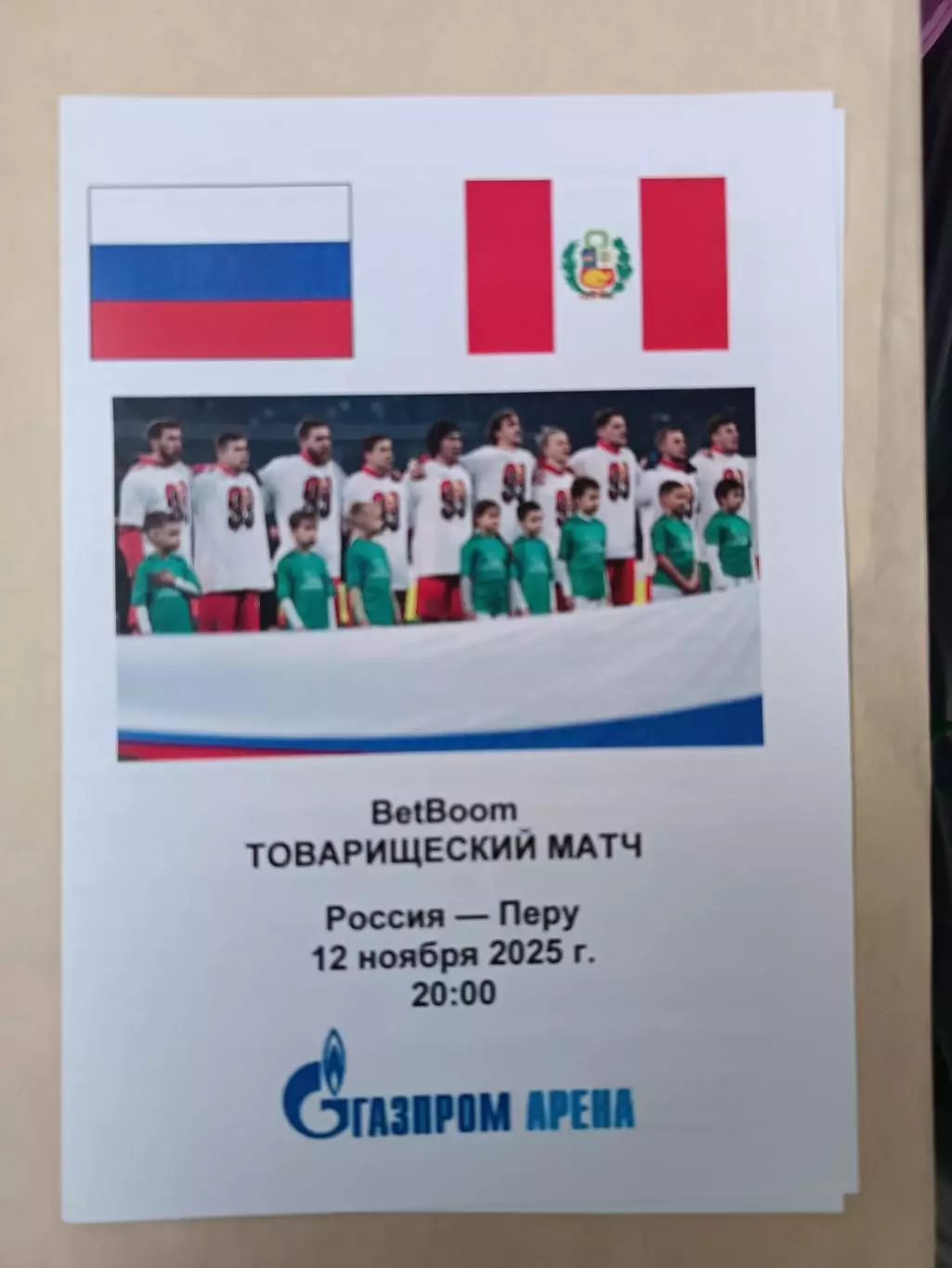 Товарищеский матч. Россия - Перу. 12.11.2025. Альтернатива