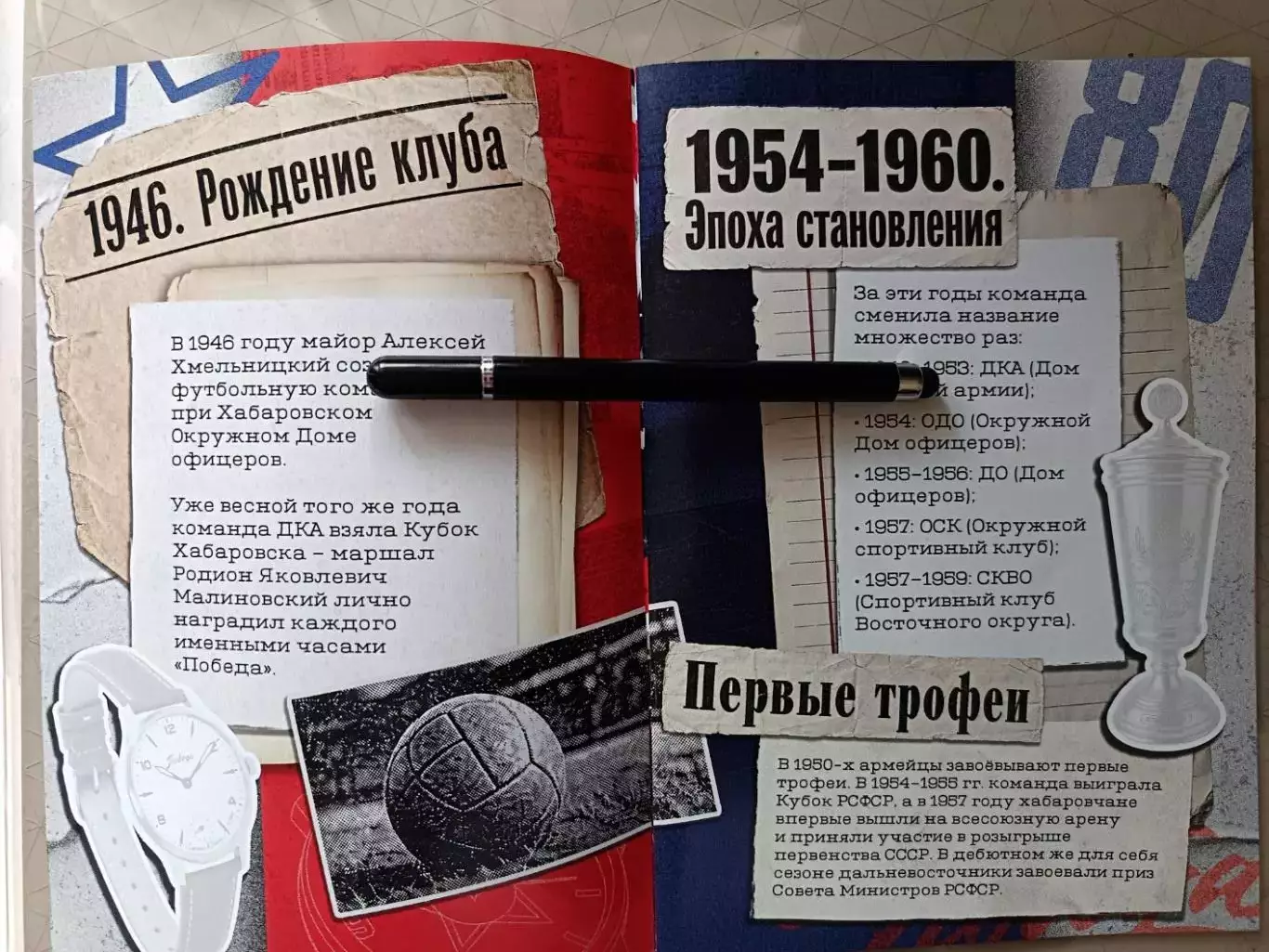 NEW. Юбилейный буклет 80 лет СКА-Хабаровск со стикерами 1