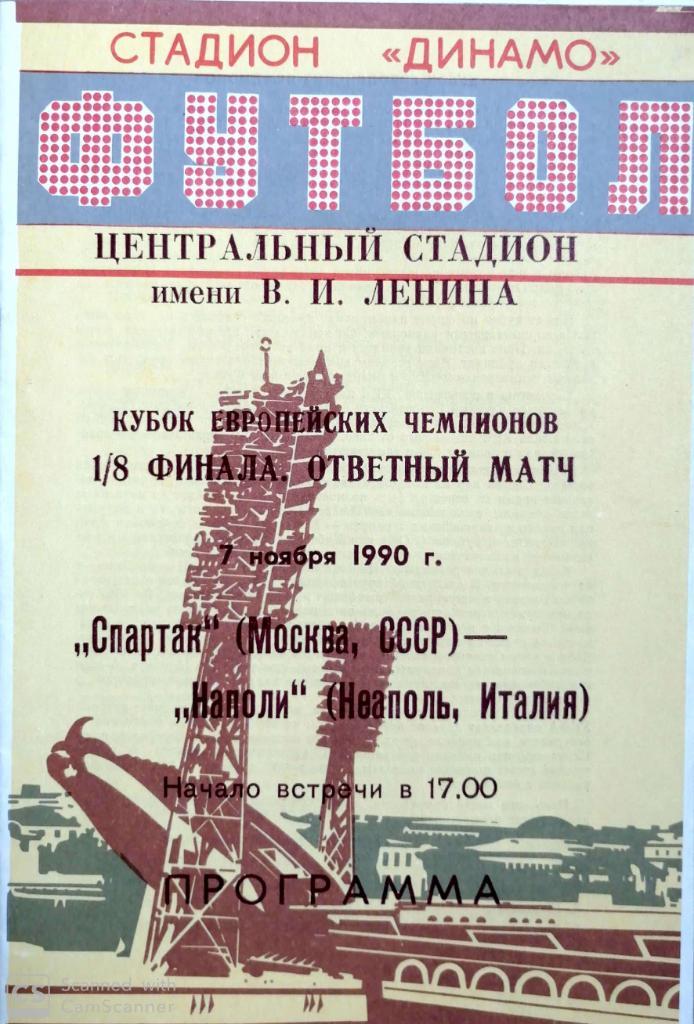 Спартак в еврокубках. 1980-е 3