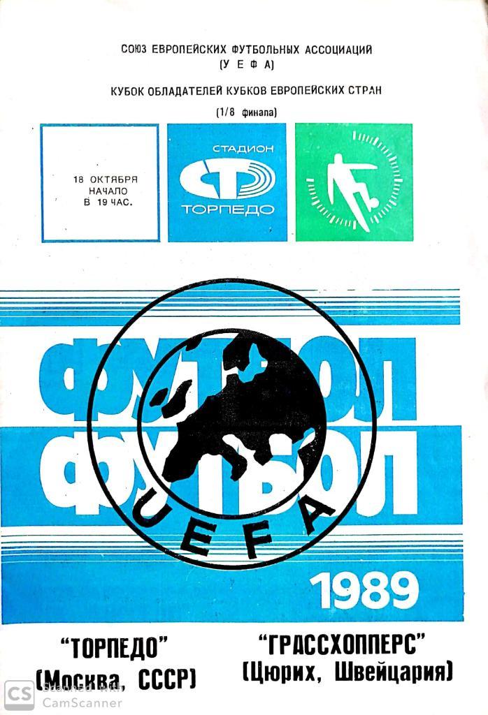 Торпедо Москва в еврокубках. 1980-е