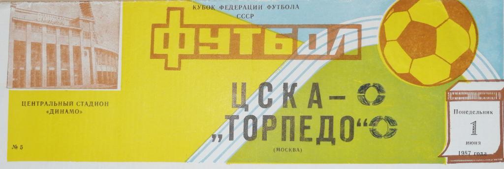 Чемпионат СССР-1987. ЦСКА Москва - Торпедо Москва