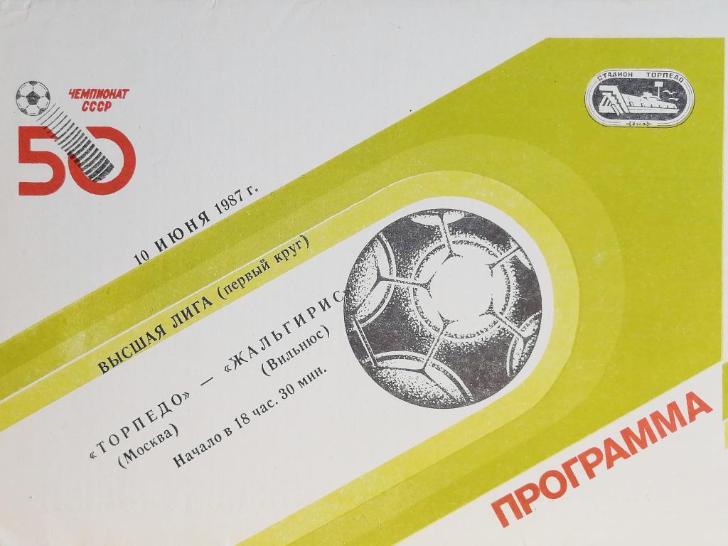 Чемпионат СССР-1987. Торпедо Москва - Жальгирис