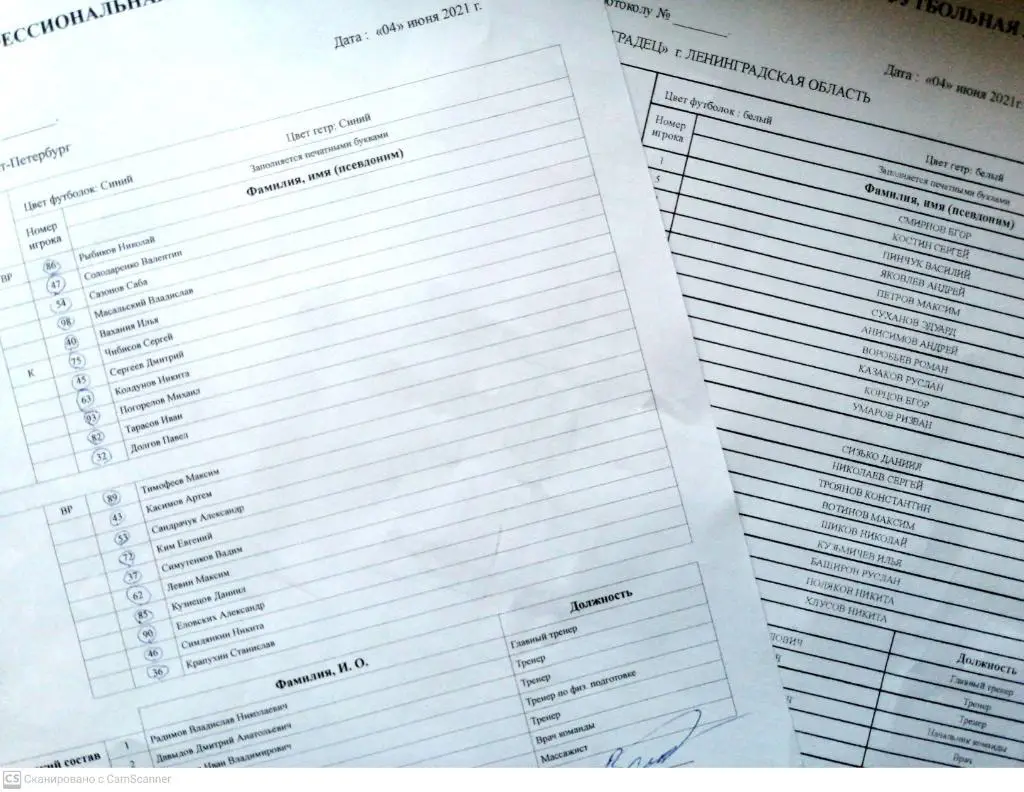 ПФЛ-2020/21. Зенит-2 - Ленинградец 4.06.2021 + протоколы 1