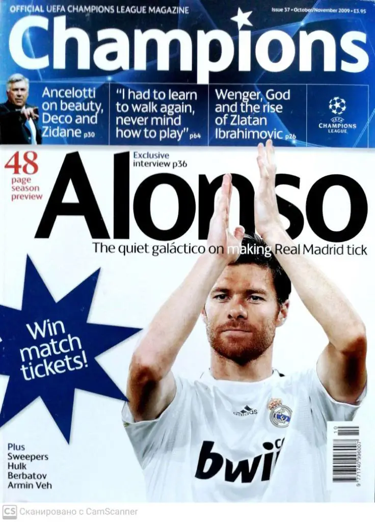 Champions. Официальный журнал УЕФА. N37. октябрь-ноябрь 2009