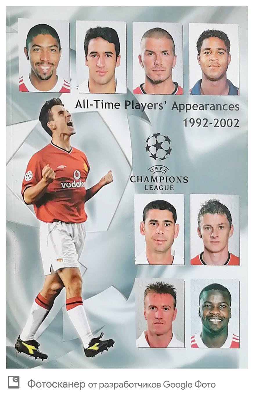 Хендбук. Лига чемпионов. All-Time Players’ Appea 1992-2002
