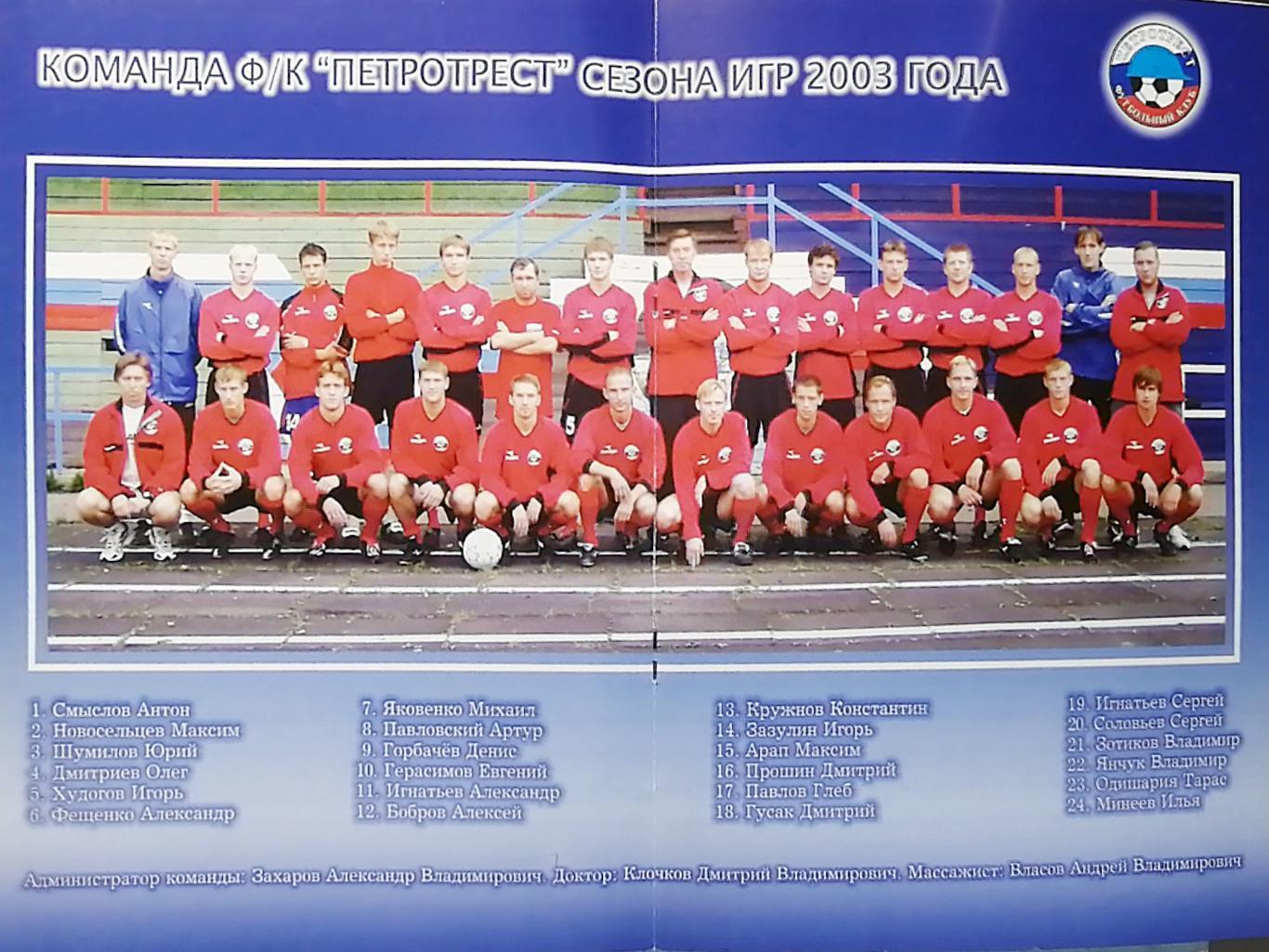 ФК Петротрест Санкт-Петербург-2004 1