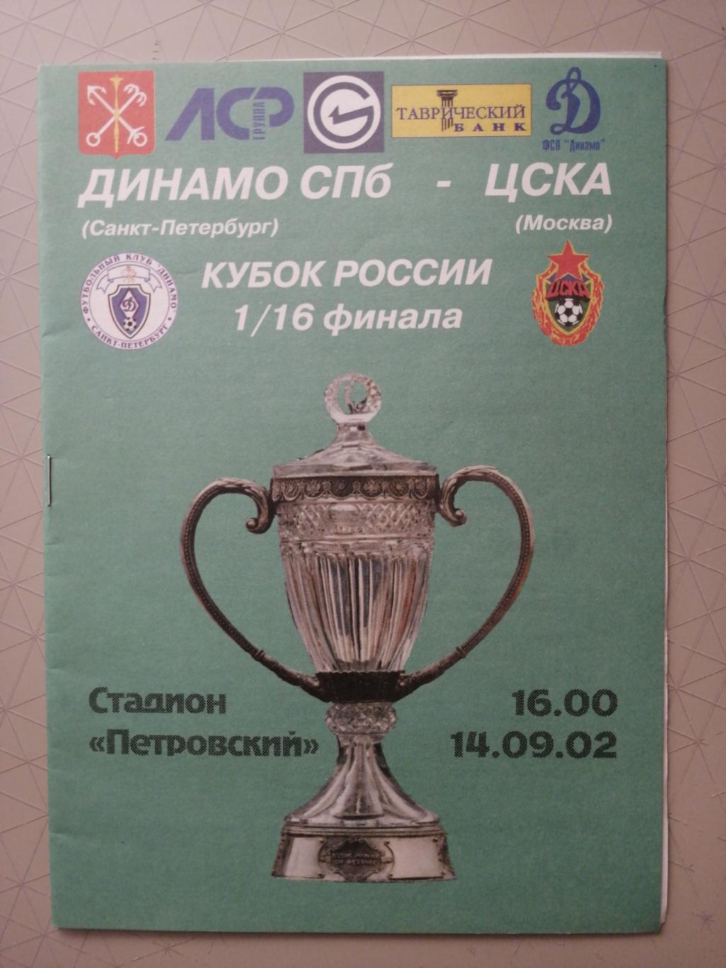 Кубок России-2002/03. Динамо СПб - ЦСКА. 14.09.2002