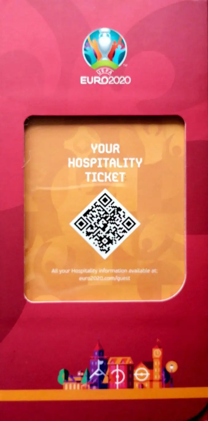 Билет (в конверте). Евро-2020. Испания - Швейцария 2.07.2021 1