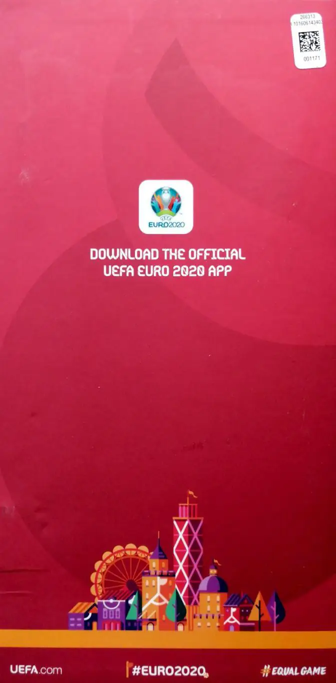 Билет (в конверте). Евро-2020. Испания - Швейцария 2.07.2021 2