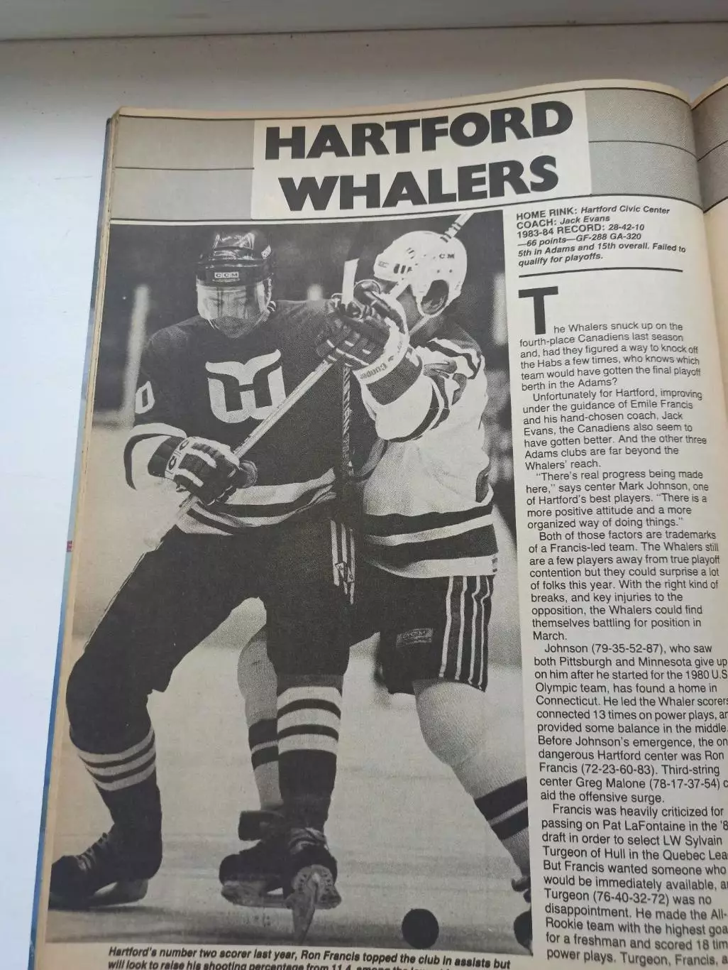 Хоккей, Hockey Illustrated special 84\85 январь 1985 . NHL 1