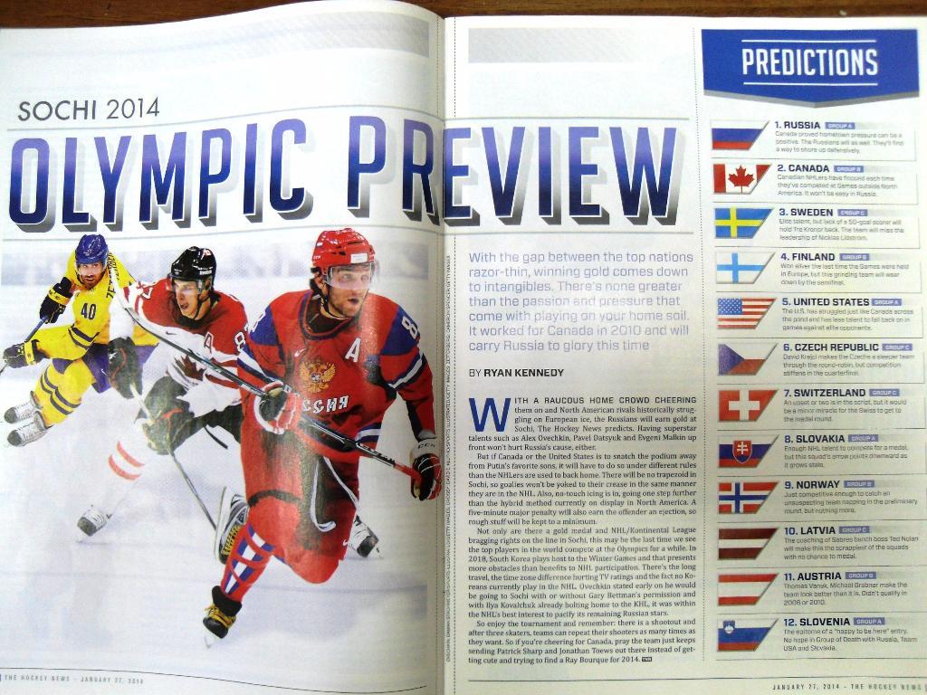 The Hockey News январь 2014 журнал хоккей 2