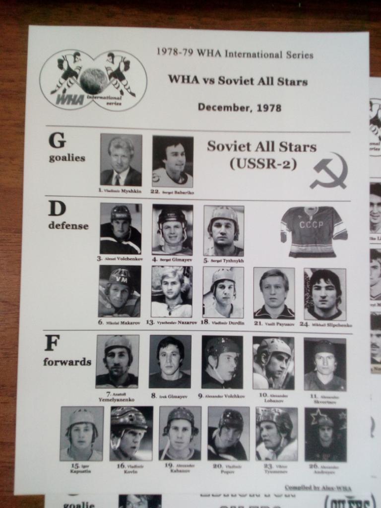 WHA vs Soviet All Stars (USSR-2) dec. 1978 турне СССР-2 по США 1978 хоккей 1