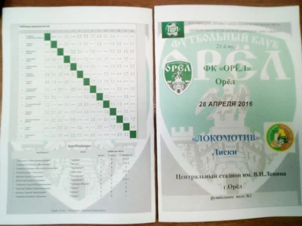 Орел - Локомотив Лиски 28 апр 2016 цветная