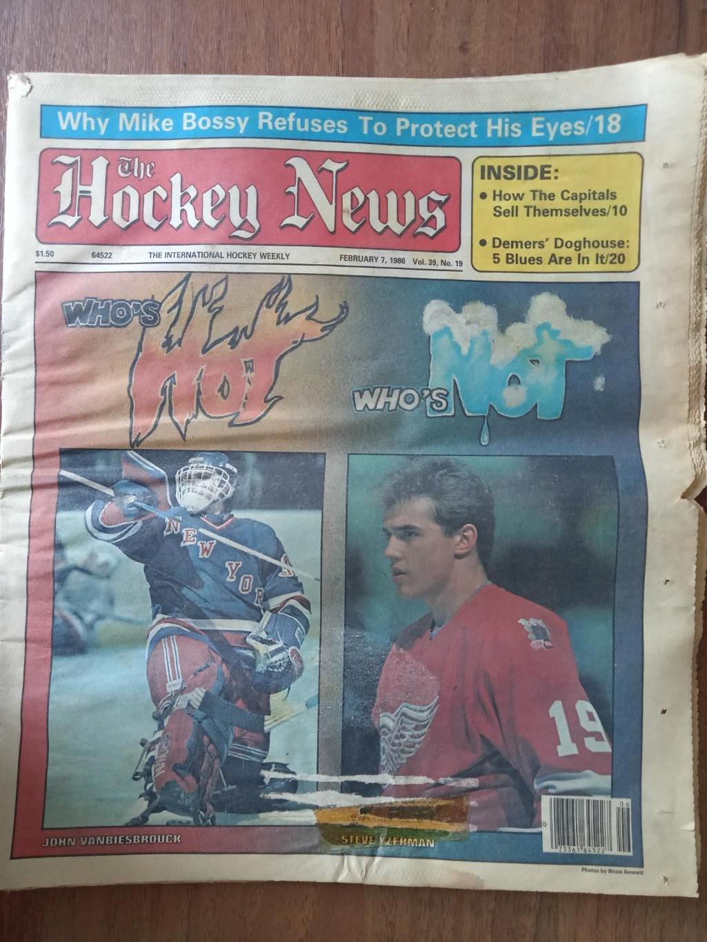 журнал The Hockey News . 7 feb 1986. Хоккей.