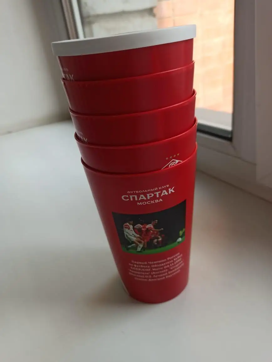Спартак Москва 2025 стаканы 5 штук. 1