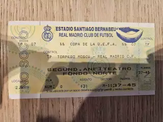 21.10.1992 Реал Мадрид - Торпедо Москва Кубок УЕФА билет