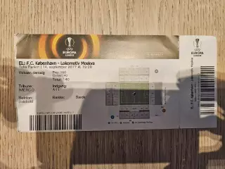 14.09.2017 Копенгаген - Локомотив Москва Лига Европы билет