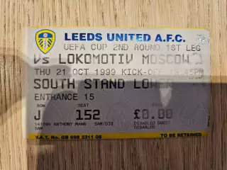 21.10.1999 Лидс Юнайтед - Локомотив Москва Кубок УЕФА билет