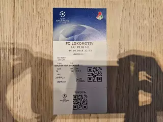 24.10.2018 Локомотив Москва- Порто Порту Лига Чемпионов билет