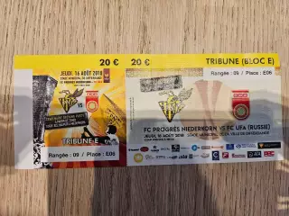 16.08.2018 Прогресс Люксембург - ФК Уфа Лига Европы билет #2