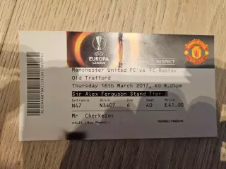16.03.2017 Манчестер Юнайтед - Ростов Лига Европы билет