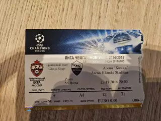 25.11.2014 ЦСКА Москва - Рома Лига Чемпионов билет #2