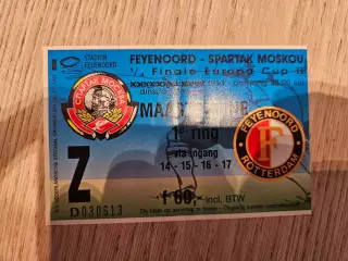 02.03.1993 Фейеноорд Роттердам - Спартак Москва Кубок Кубков билет