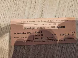 29.09.1976 Динамо Берлин - Шахтер Донецк Кубок УЕФА билет