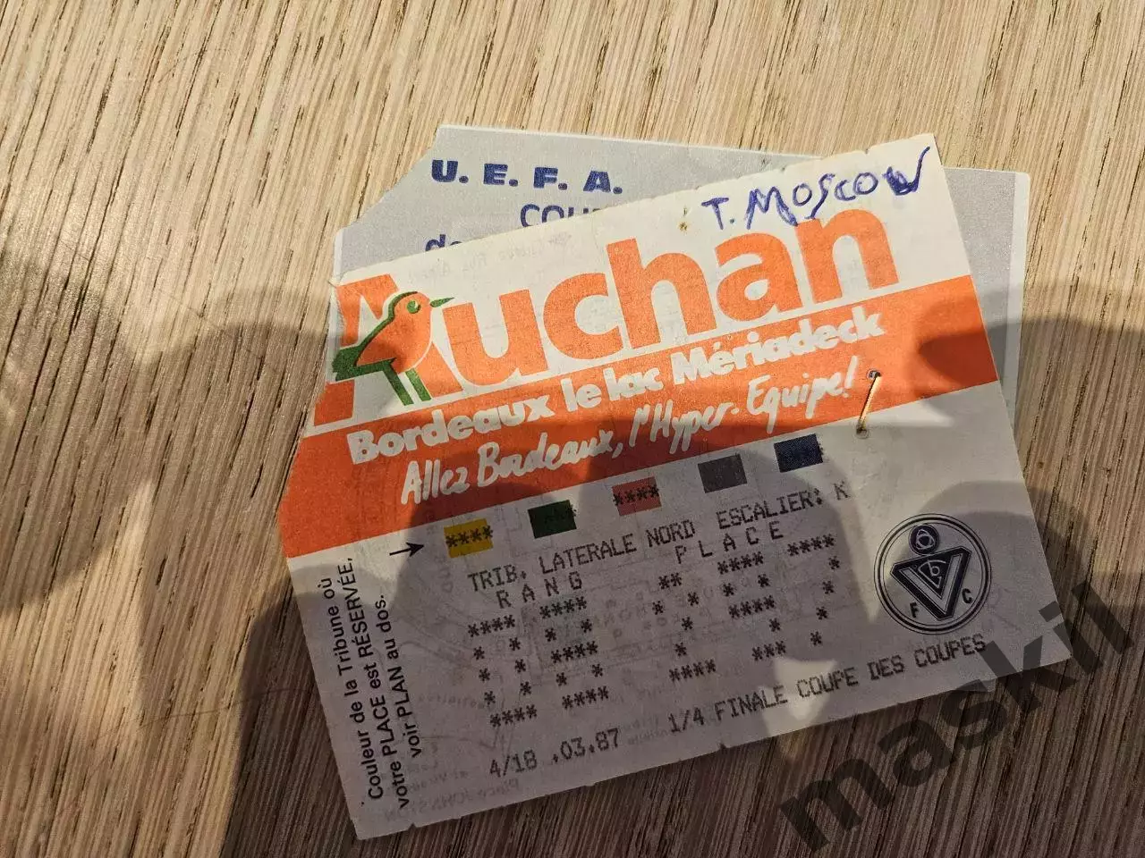 04.03.1987 Бордо - Торпедо Москва Кубок кубков 2 разных билета!