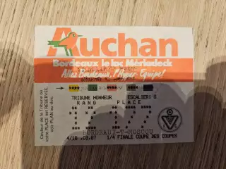 04.03.1987 Бордо - Торпедо Москва Кубок кубков билет