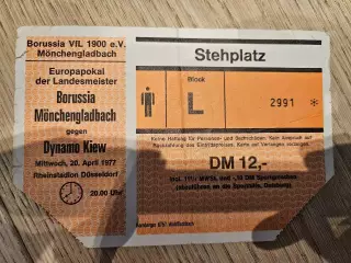20.04.1977 Боруссия Менхенгладбах - Динамо Киев билет