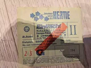 23.10.1974 Айнтрахт Франкфурт - Динамо Киев билет