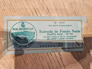 19.03.1981 Реал Мадрид - Спартак Москва Билет