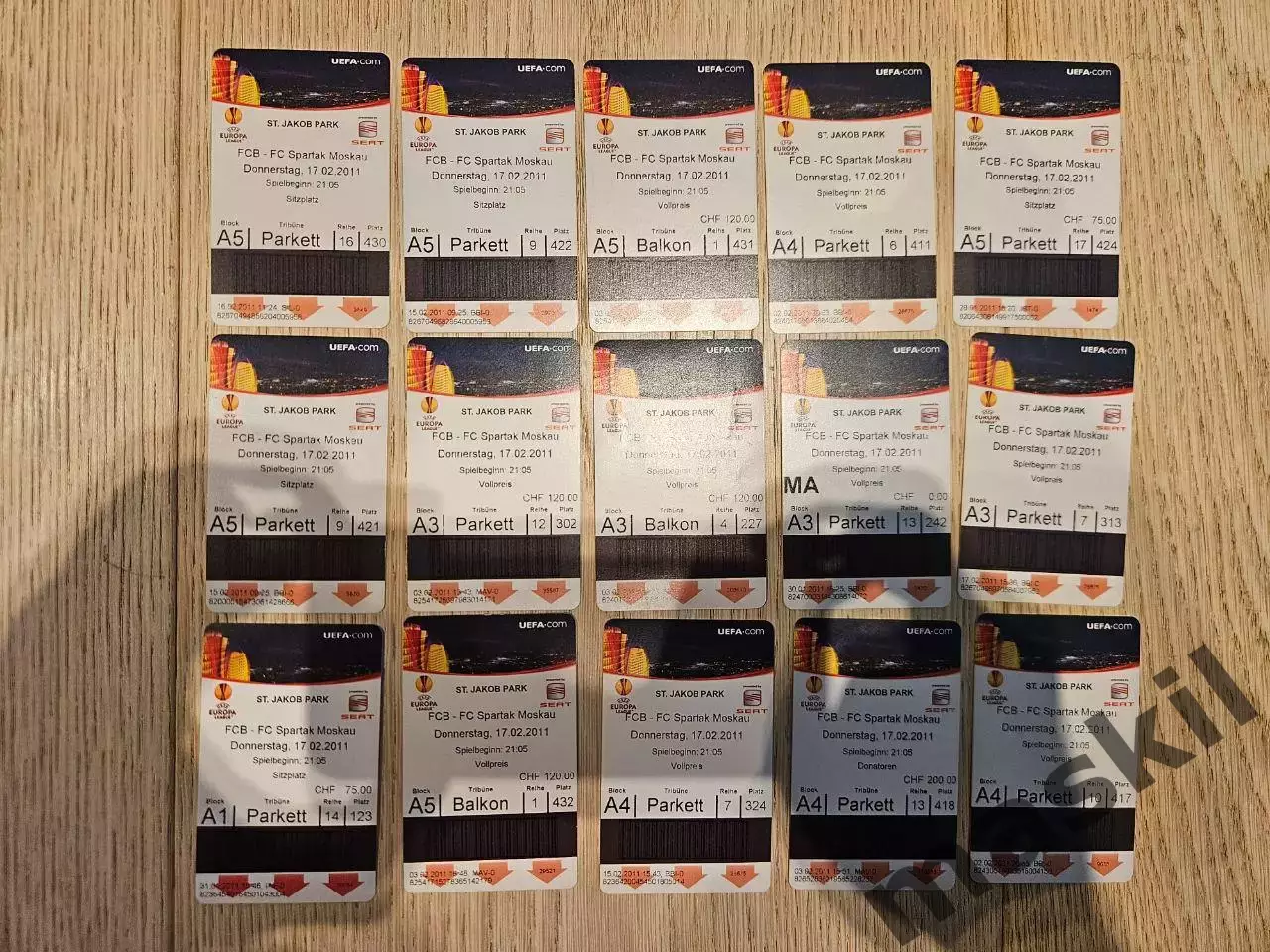 17.02.2011 Базель - Спартак Москва билет 1