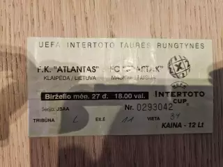 27.06.2004 Атлантас Клайпеда - Спартак Москва билет