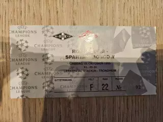 18.10.1995 Русенборг Тронхейм - Спартак Москва билет