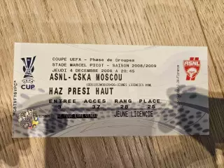 04.12.2008 Нанси - ЦСКА Москва Билет