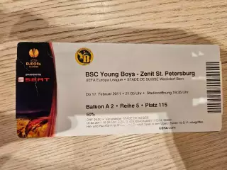 17.02.2011 Янг Бойз Берн - Зенит Санкт-Петербург билет 3