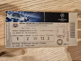 06.11.2012 Андерлехт - Зенит Лига Чемпионов билет