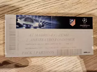 18.09.2013 Атлетико Мадрид - Зенит Лига Чемпионов билет 2