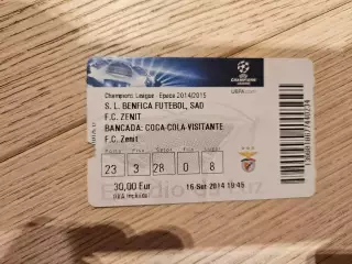 16.09.2014 Бенфика - Зенит Санкт-Петербург билет
