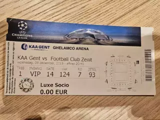 09.12.2015 Гент - Зенит Санкт-Петербург билет