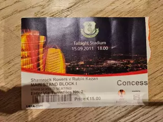 15.09.2011 Шэмрок Роверс Шемрок - Рубин Казань билет